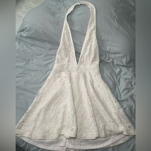 Superdown Halter White Graduation dress